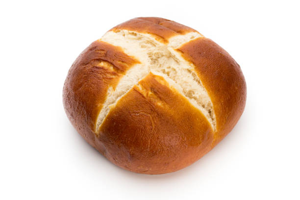 istock Freshly baked bread isolated on white background. 862286460