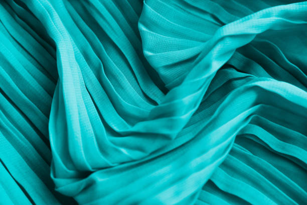 istock The texture of the mint pleated fabric. 862289892