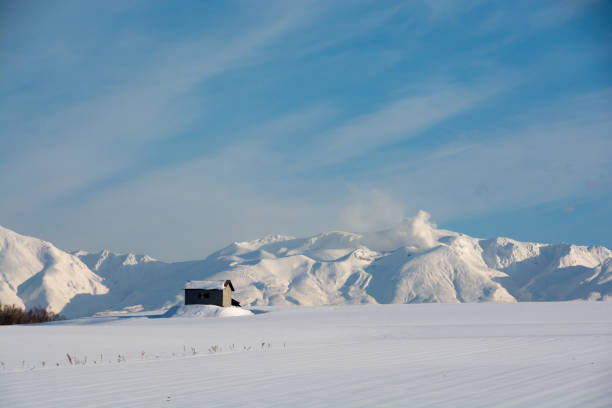 istock Snowy field and Mt. Tokachidake 862291584
