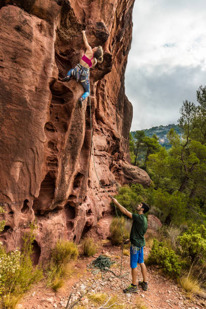 istock Young rock climbers climbing in Siurana Catalonia 862291616