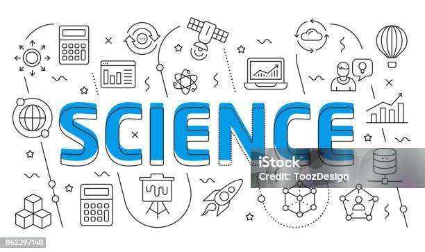 Slider Science Linear Illustration Slide For The Presentation Science Stock ...