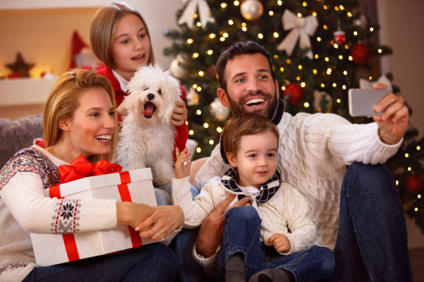 istock Lovely family taking selfie 862297420