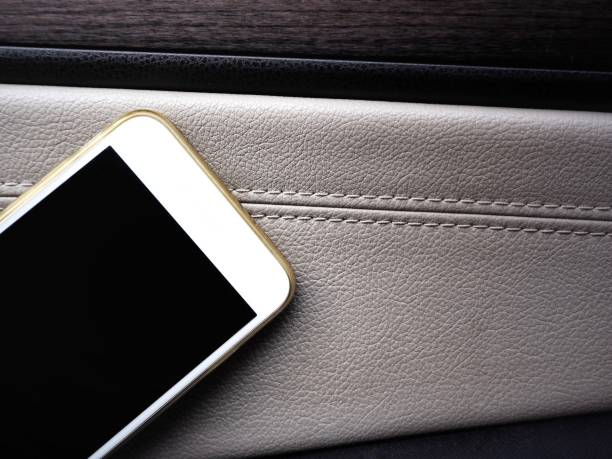 istock Smart phone with door car 862298746
