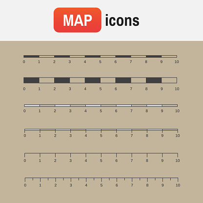 Measure Scale Layout Scale Measure Map Vector Map Scales Graphics For Measuring Distances ...