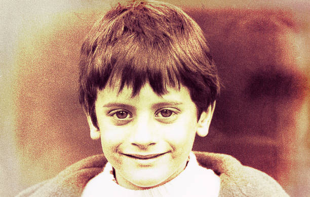 istock Sepia toned vintage boy portrait 862317638