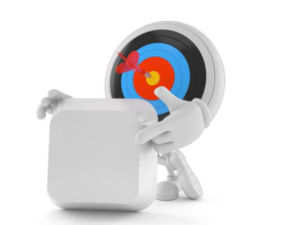 istock Bull's eye character with blank keyboard key 862317816