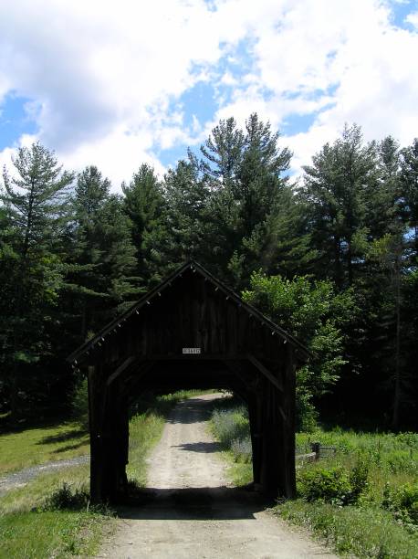 istock Covered bridge in the mountains of Vermont 862318130