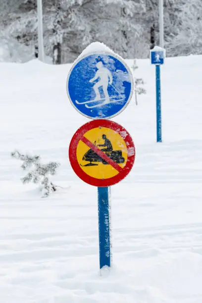 Local roadsigns, Lapland, Finland