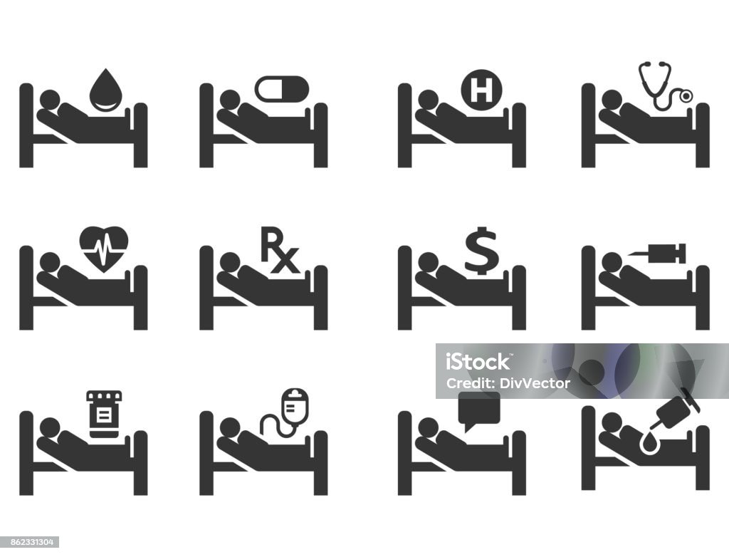 Medical icon set Medical icon set , vector illustration Patient stock vector