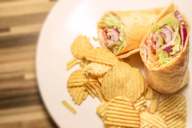 istock Salad ham and cheese wrap sandwich 862334194