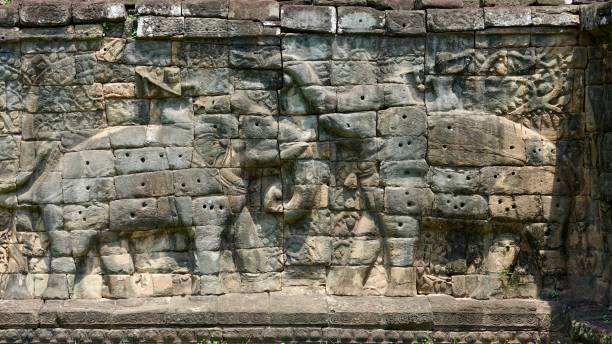 istock Stonemasonries at Angkor Temples 862334394
