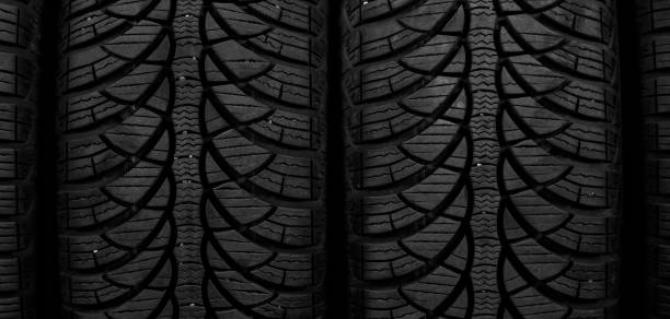 istock car tires on white background, texture 862338328