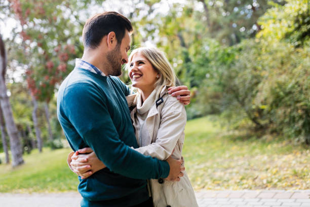 istock Young happy couple in love spending time together 862341292