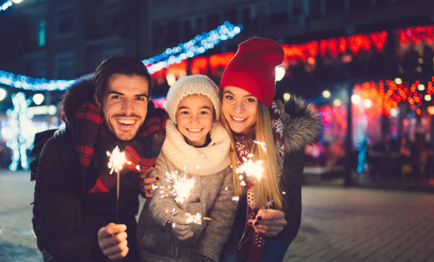 istock Young family celebrating Christmas 862345018