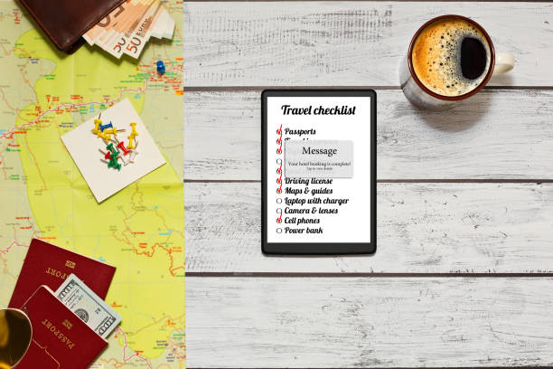 istock Travel organization complete concept in top view 862346028