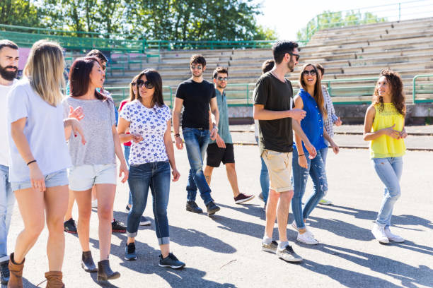 istock Large group of students friends 862347206