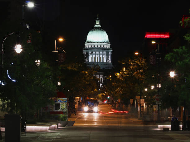 istock City scape at night background. 862350298
