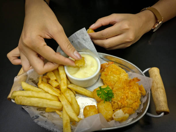 istock French fries and nuggets with mayonnaise sauce 862355672