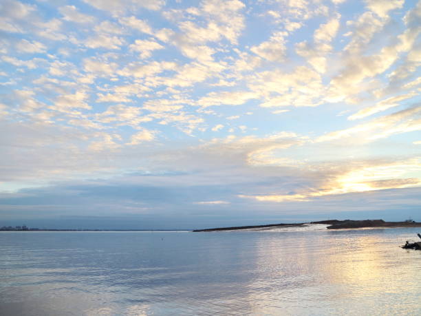 istock sunset over the evening beach sand beach 862356164
