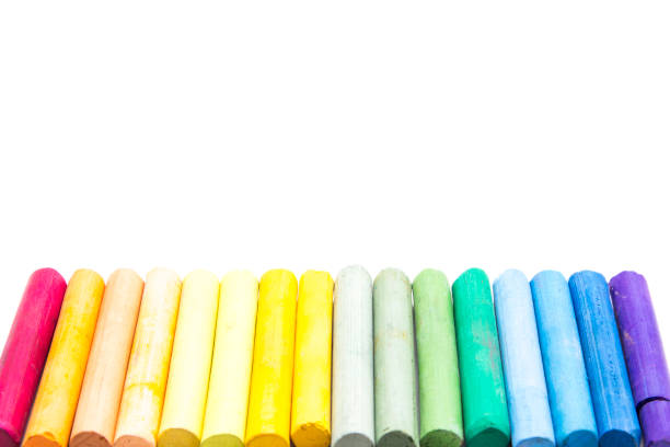 istock Pastel crayons on a white background 862358750