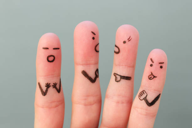 istock Fingers art of people during quarrel. 862359304