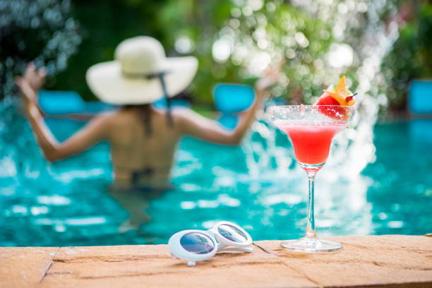 istock Woman at the pool. 862359872