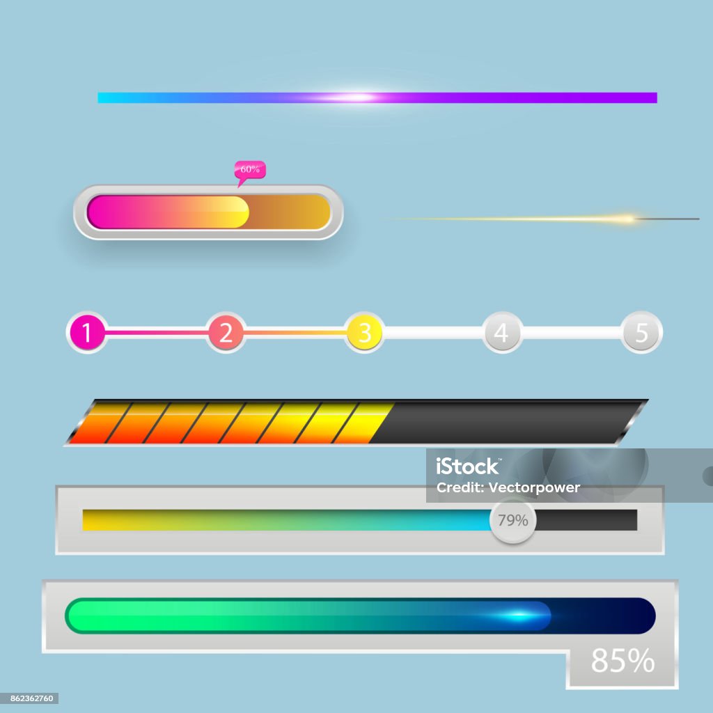 Progress Loading Bar Indicators Download Progress Uiux Web Interface ...