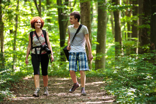 istock Family hiking in the forest 862367336