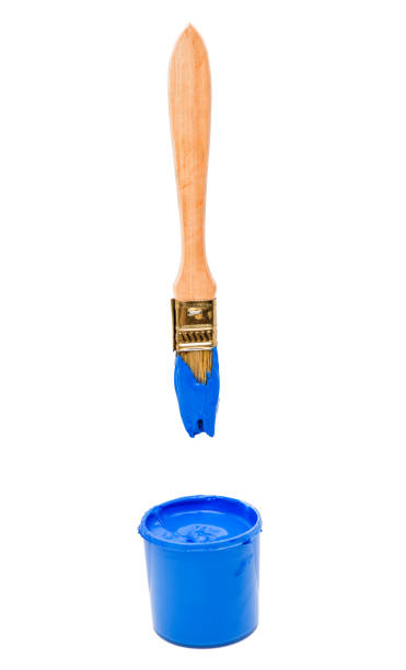istock Brush with colored paint isolated 862376634