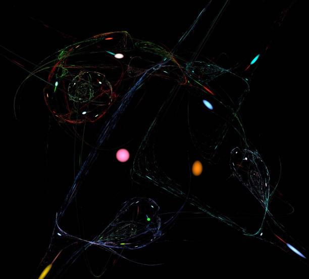 istock image of one Digital Fractal on Black Color 862381618