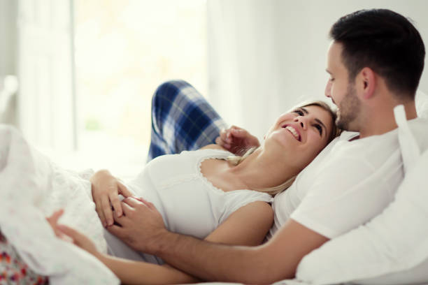 istock Happy couple enjoying their time in bed 862382262