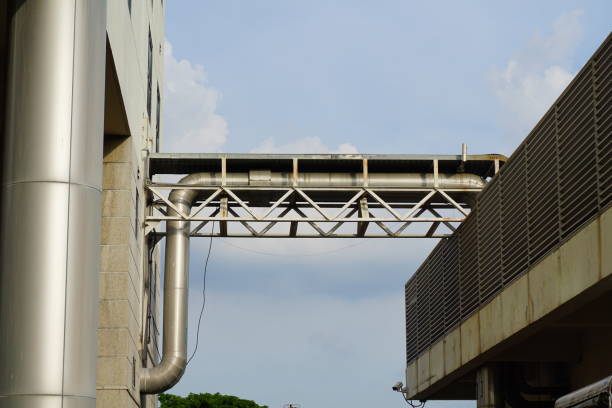 istock outdoor System of industrial ventilating pipes 862382758