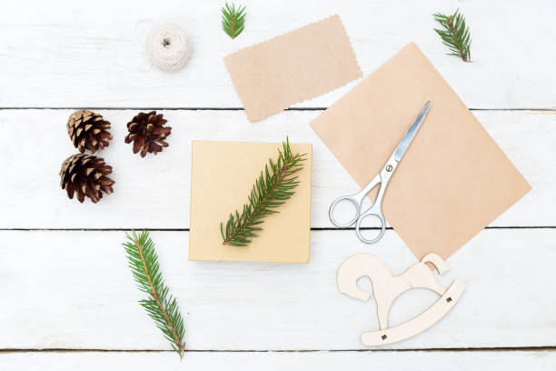 istock Preparing for Christmas with Christmas decorations. Flat lay 862392648
