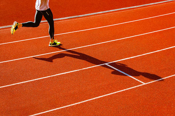 istock Sportsperson running over the running track 862392784