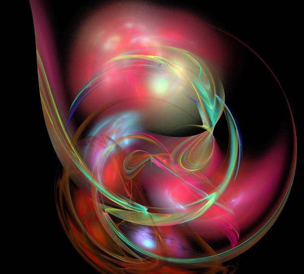 istock image of one Digital Fractal on Black Color 862397092