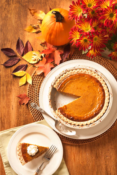 istock Autumn Pumpkin Pie Still Life for Thanksgiving Dinner 862397558