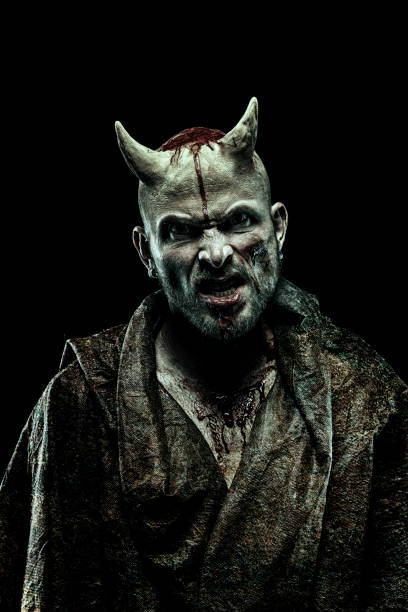 evil - monster horror spooky human face imagens e fotografias de stock