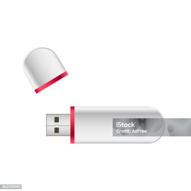 Flash Drive Template Usb Memory Vector Stock Illustration - Download ...