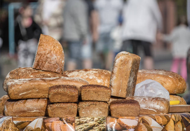 istock Freshly baked bread for sale from 862423270