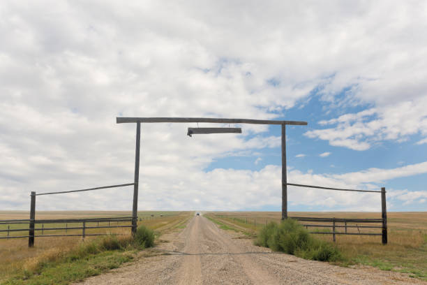 ranch cancello - farm gate foto e immagini stock