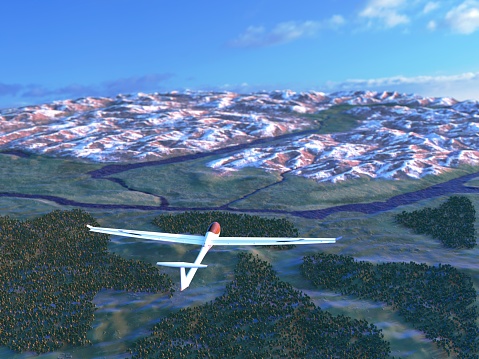 3D illustration of glider