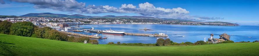 View over Douglas Harbour in the Isle Of Man