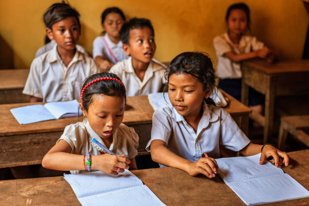 istock Cambodian school children during class, Tonle Sap, Cambodia 862439522