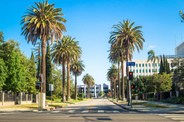 ロサンゼルスの都市生活。大きな街の通り - santa monica city of los angeles beach los angeles county ストックフォトと画像