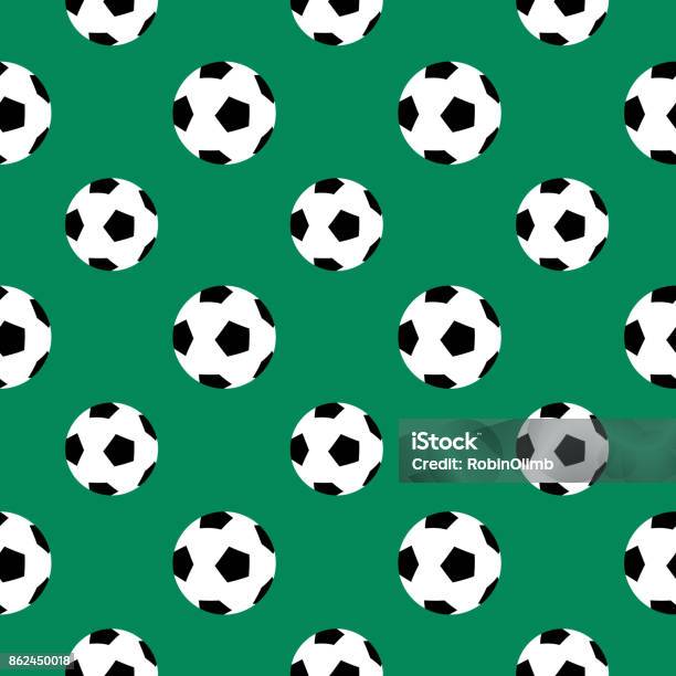 Soccer Ball Seamless Pattern Stock Illustration - Download Image Now - Soccer, Soccer Ball, Pattern