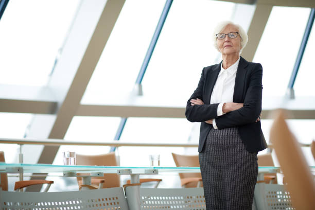 istock Stylish business lady confident in future 862457186