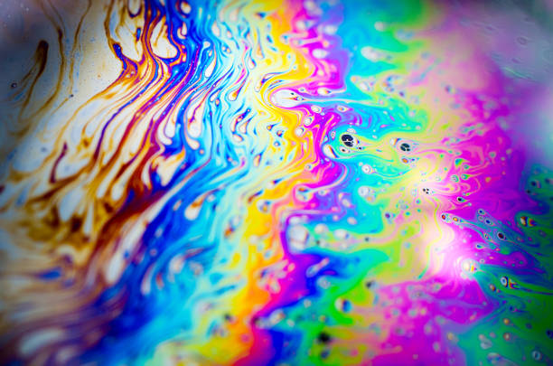 istock Beautiful psychedelic abstractions in soap foam 862472242
