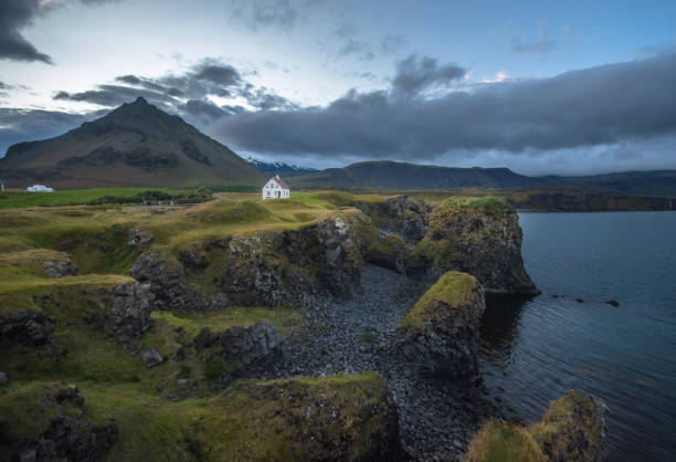 istock Arnarstapi town on Snaefell coast in Iceland 862472324