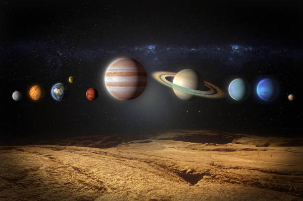 istock planets of the solar system aligned view from rocky planet 862475614