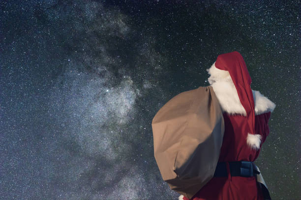 istock Santa Claus Magic Christmas night. Starry night. 862480430